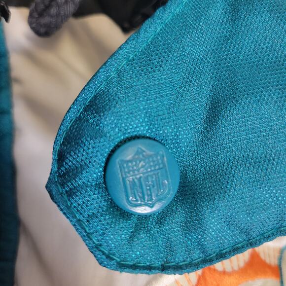 Miami Dolphins Puffer Jacket Vintage PRO PLAYER 75th Anniversary NFL Mens XXL - Picture 8 of 16